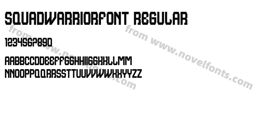 SQUADWARRIORFONT RegularPreview