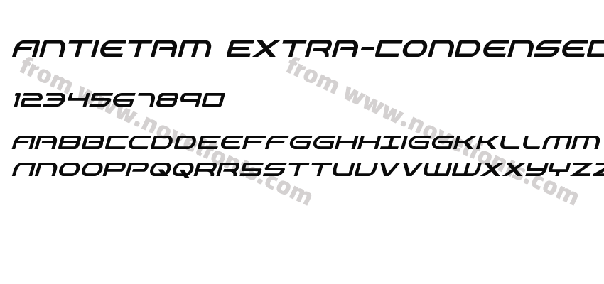 Antietam Extra-Condensed ItalicPreview