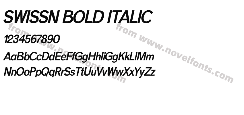 SWISSN BOLD ITALICPreview