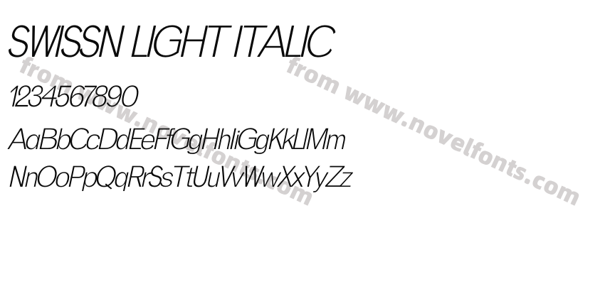SWISSN LIGHT ITALICPreview
