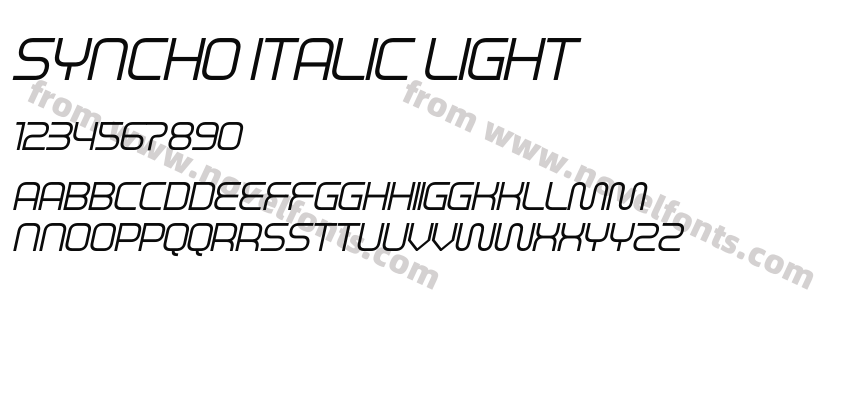SYNCHO Italic LightPreview