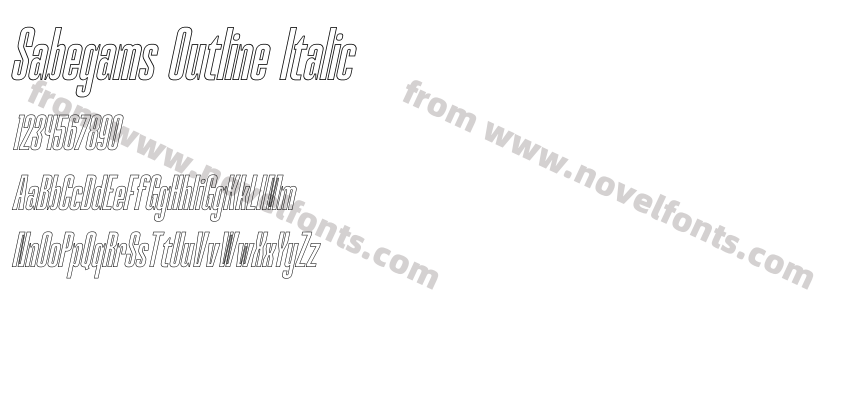 Sabegams Outline ItalicPreview