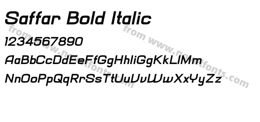 Saffar Bold ItalicPreview