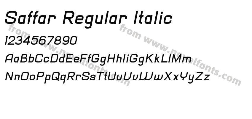 Saffar Regular ItalicPreview