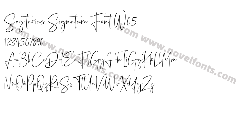 Sagitarius Signature Font W05Preview
