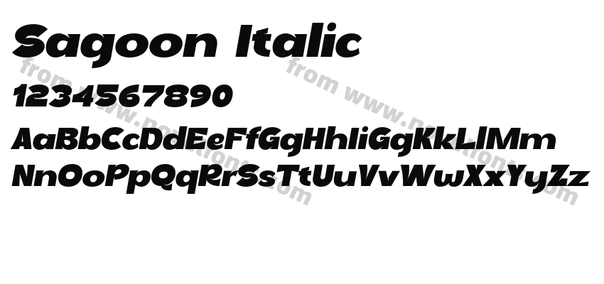 Sagoon ItalicPreview