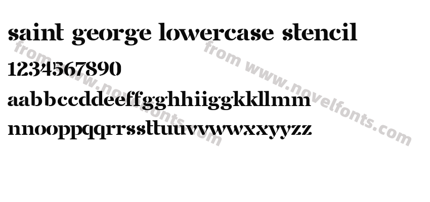 Saint George Lowercase StencilPreview