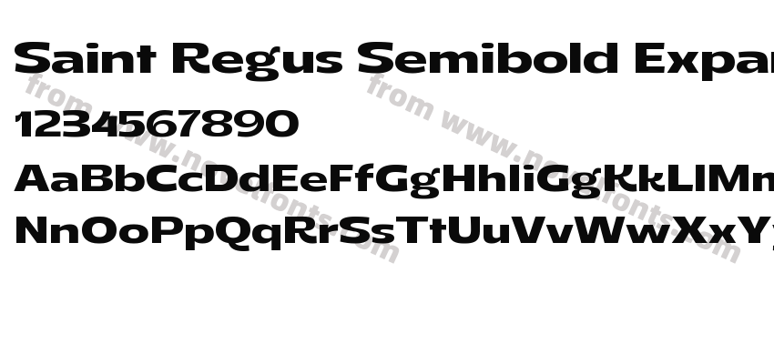 Saint Regus Semibold ExpandedPreview