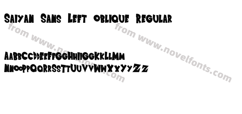 Saiyan Sans Left Oblique RegularPreview