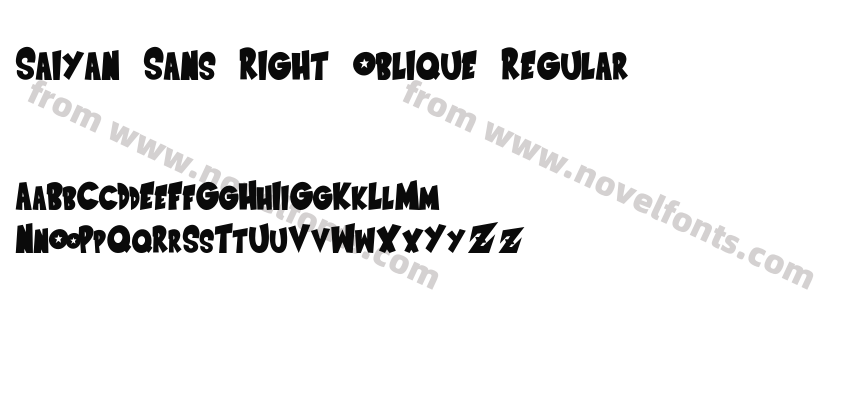 Saiyan Sans Right Oblique RegularPreview