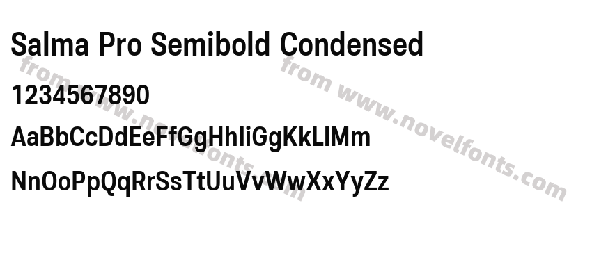 Salma Pro Semibold CondensedPreview