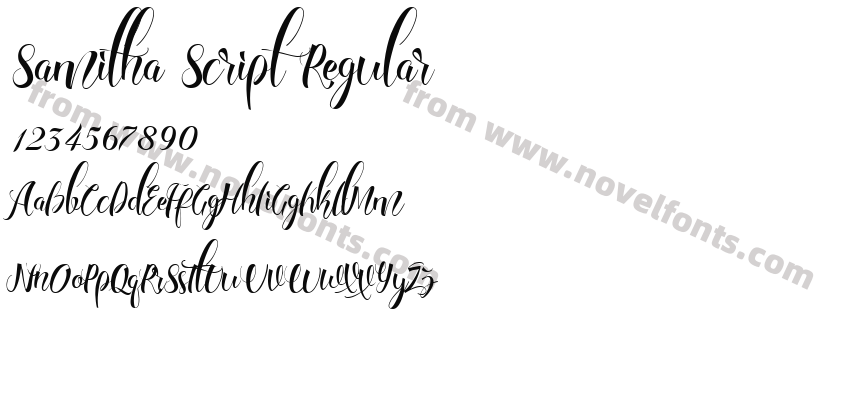 Samitha Script RegularPreview