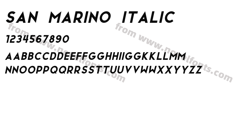 San Marino ItalicPreview