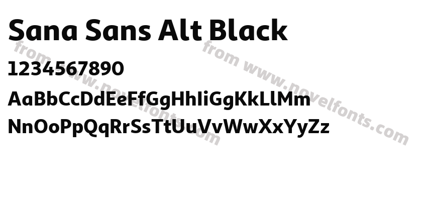 Sana Sans Alt BlackPreview