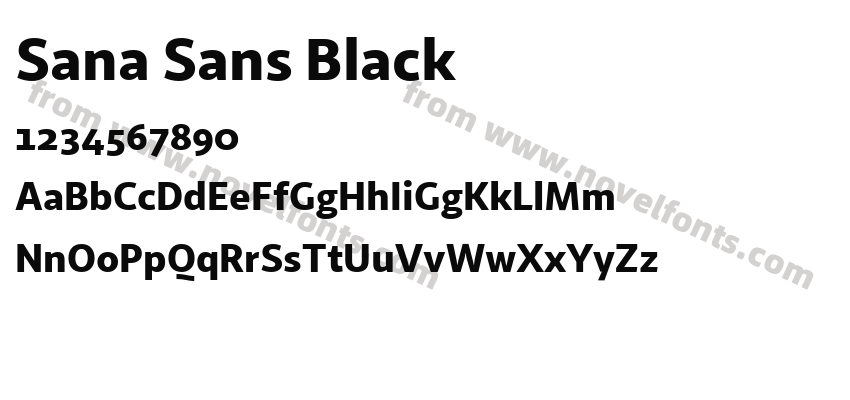 Sana Sans BlackPreview