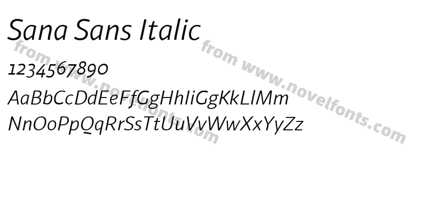 Sana Sans ItalicPreview
