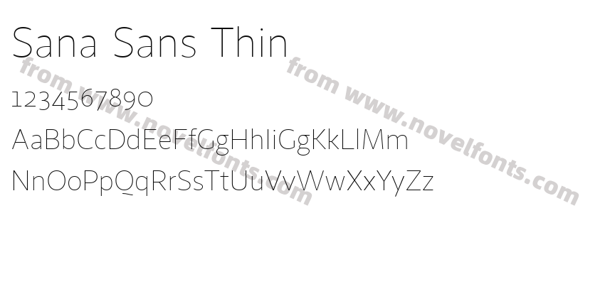 Sana Sans ThinPreview