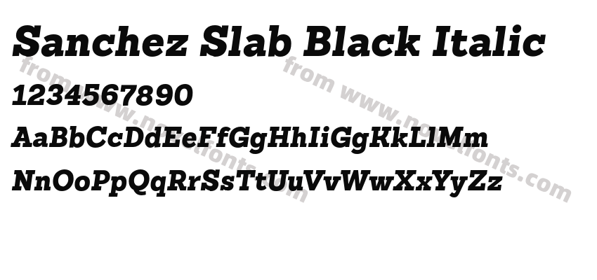 Sanchez Slab Black ItalicPreview