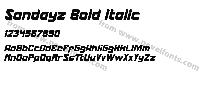 Sandayz Bold ItalicPreview