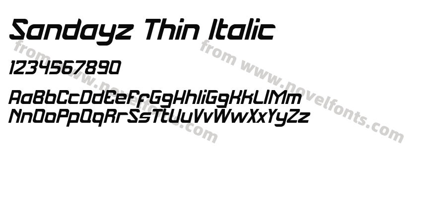 Sandayz Thin ItalicPreview