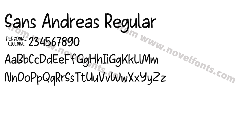 Sans Andreas RegularPreview