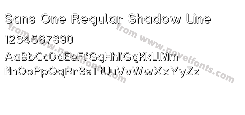 Sans One Regular Shadow LinePreview