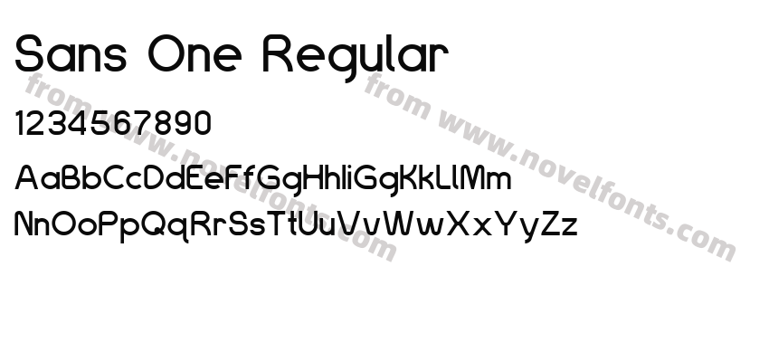 Sans One RegularPreview