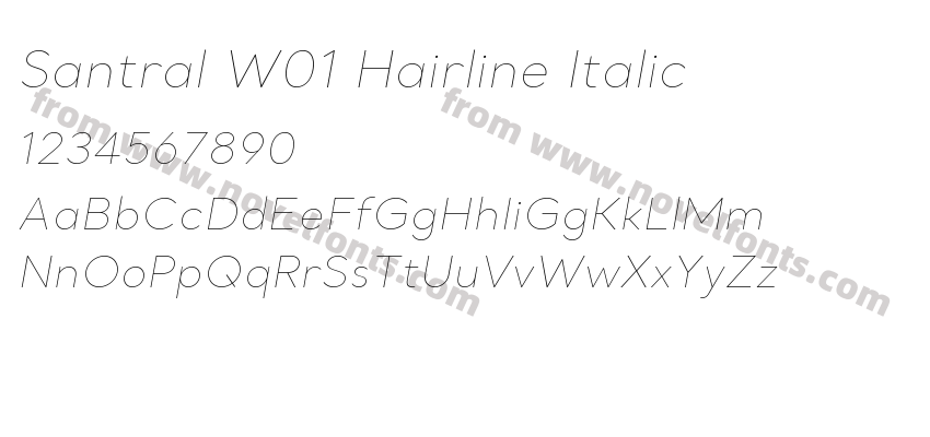 Santral W01 Hairline ItalicPreview