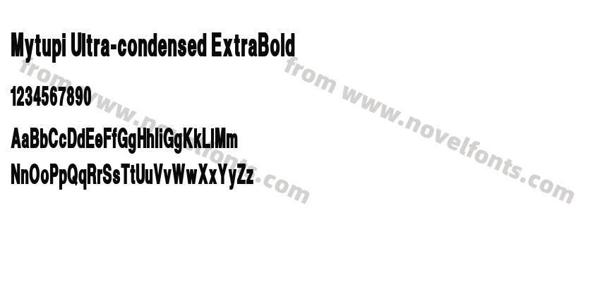 Mytupi Ultra-condensed ExtraBoldPreview