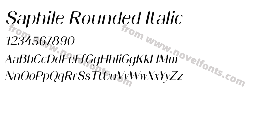 Saphile Rounded ItalicPreview
