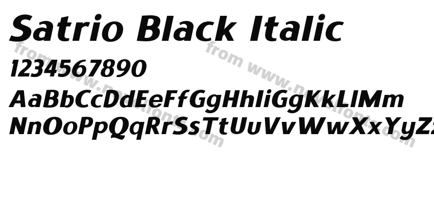 Satrio Black ItalicPreview