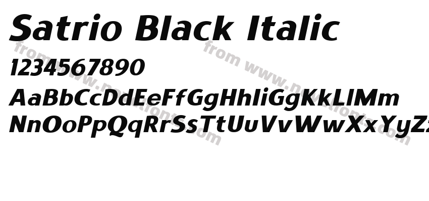 Satrio Black ItalicPreview