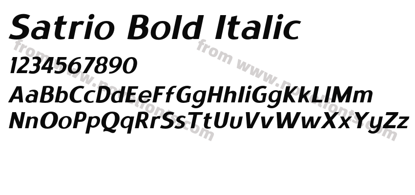 Satrio Bold ItalicPreview