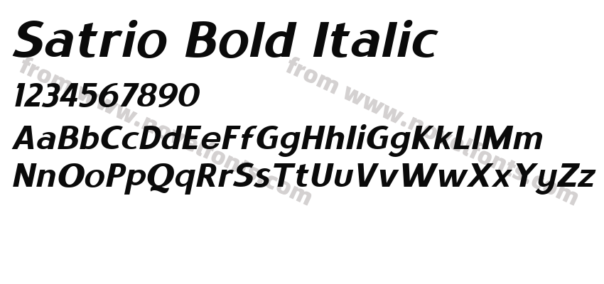 Satrio Bold ItalicPreview
