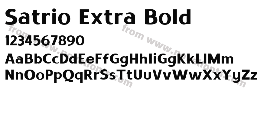 Satrio Extra BoldPreview