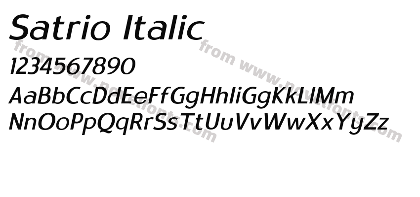 Satrio ItalicPreview
