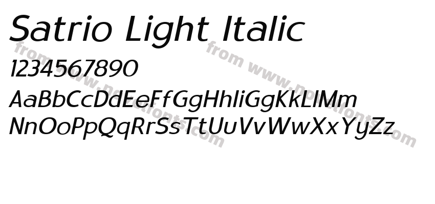 Satrio Light ItalicPreview