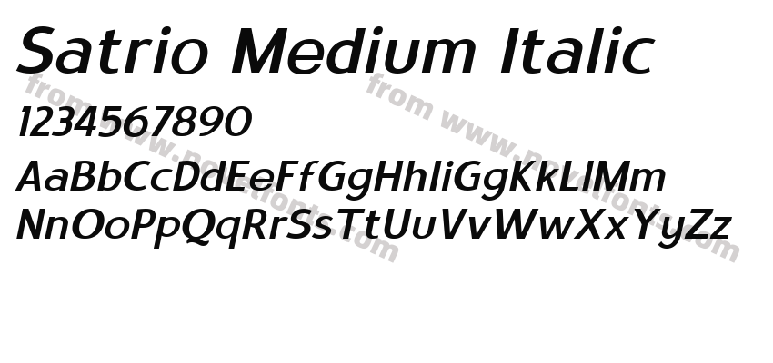 Satrio Medium ItalicPreview