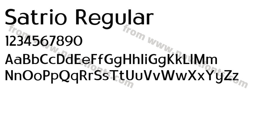 Satrio RegularPreview