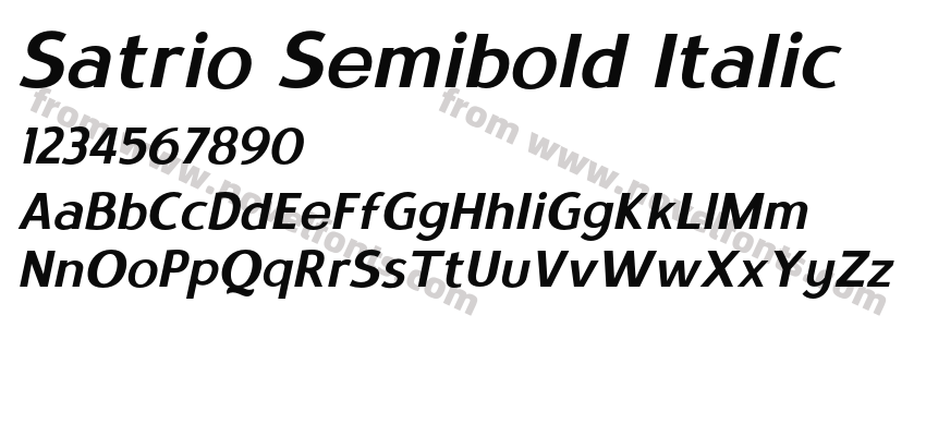 Satrio Semibold ItalicPreview