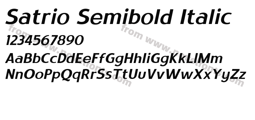 Satrio Semibold ItalicPreview