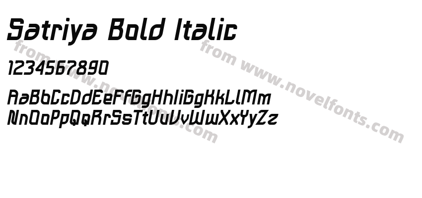 Satriya Bold ItalicPreview