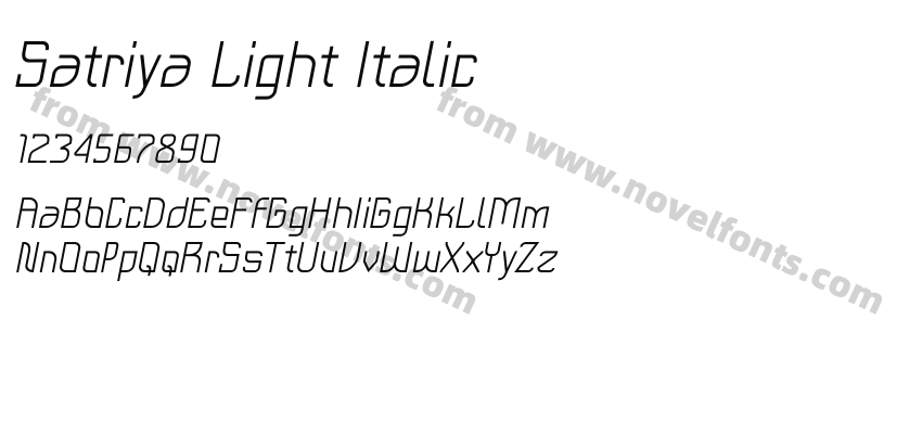 Satriya Light ItalicPreview