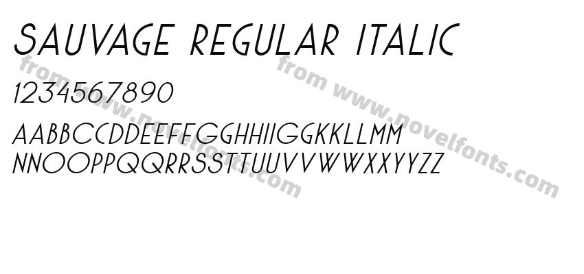 Sauvage Regular ItalicPreview