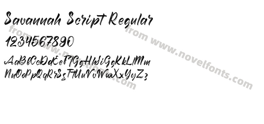 Savannah Script RegularPreview