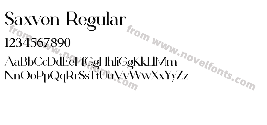Saxvon RegularPreview