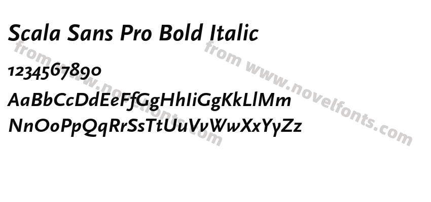 Scala Sans Pro Bold ItalicPreview