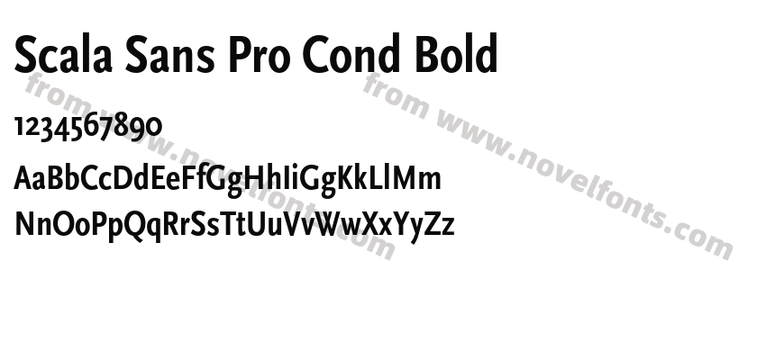 Scala Sans Pro Cond BoldPreview