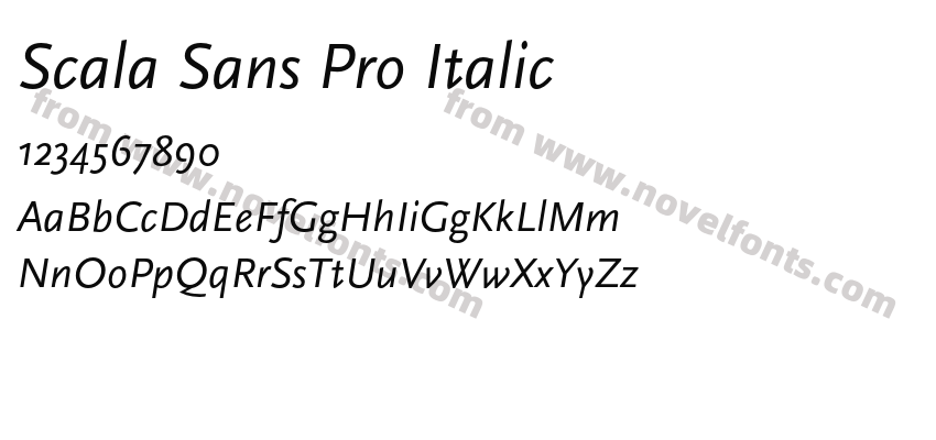 Scala Sans Pro ItalicPreview