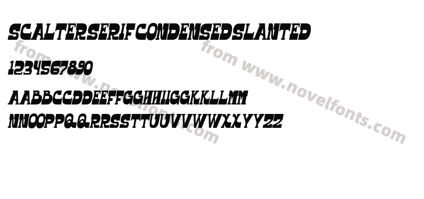 Scalter Serif Condensed SlantedPreview